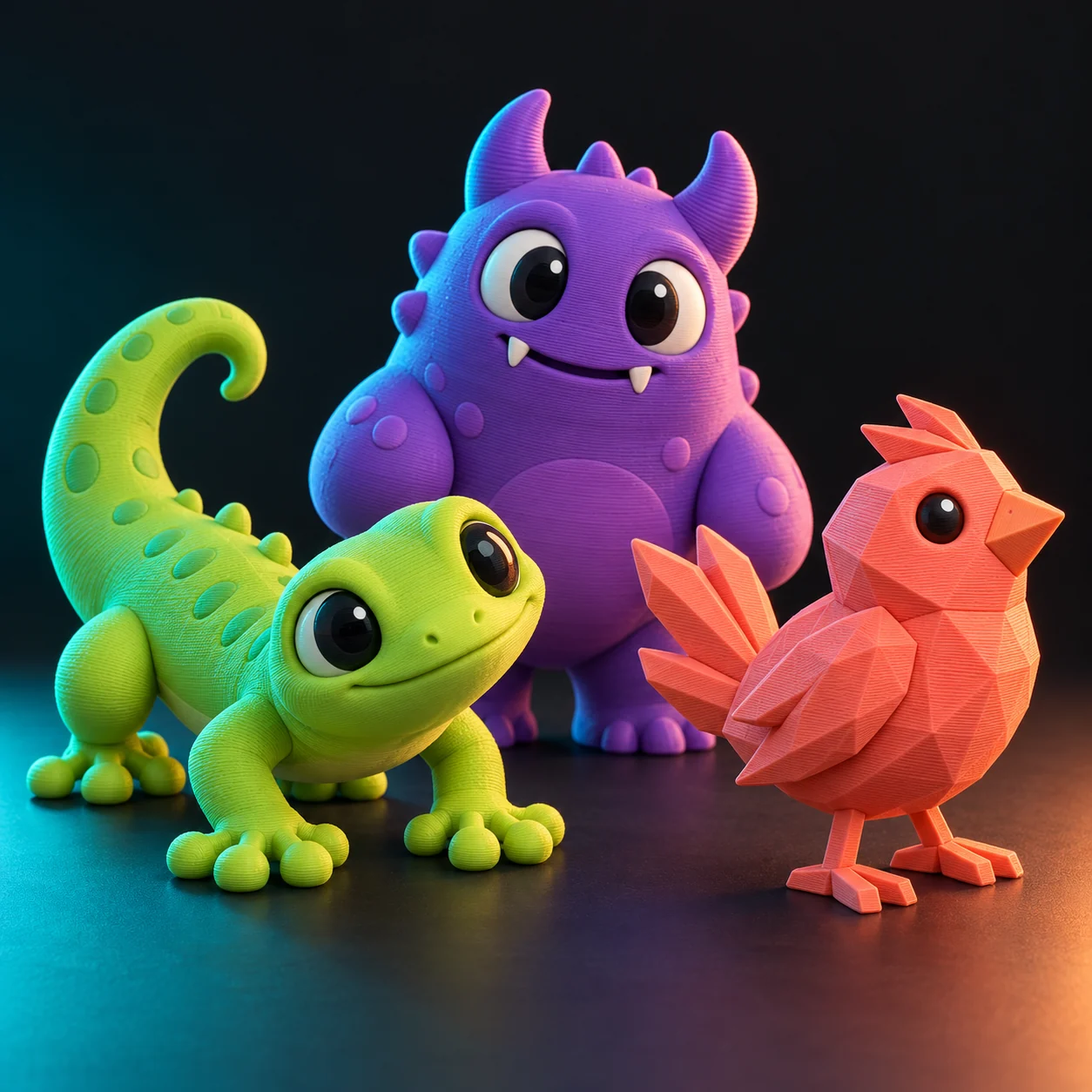 Figuras imaginarias coloridas